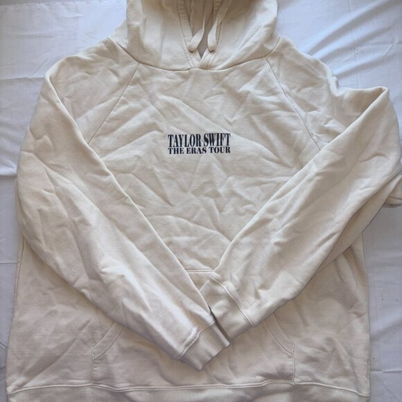 Taylor Swift The Eras Tour Official Merchandise Beige Hoodie Sweatshirt Size 2XL - Picture 4 of 12